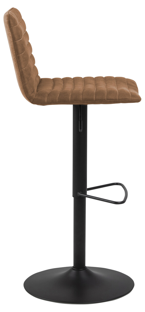 Scaun de bar Kimmy, Actona, 50x46x110.5 cm, rotativ, poliester/otel, camel - view 6