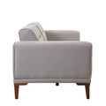 Canapea extensibila cu 3 locuri, Unique Design, 867UNQ1368, Lemn de carpen, Crem