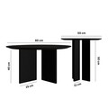 Set masuta de cafea, Rotexa, Leo (45 + 42), MDF , Negru