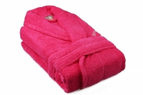 Halat de baie unisex, beverly hills polo club, 100% bumbac, l/xl, pink