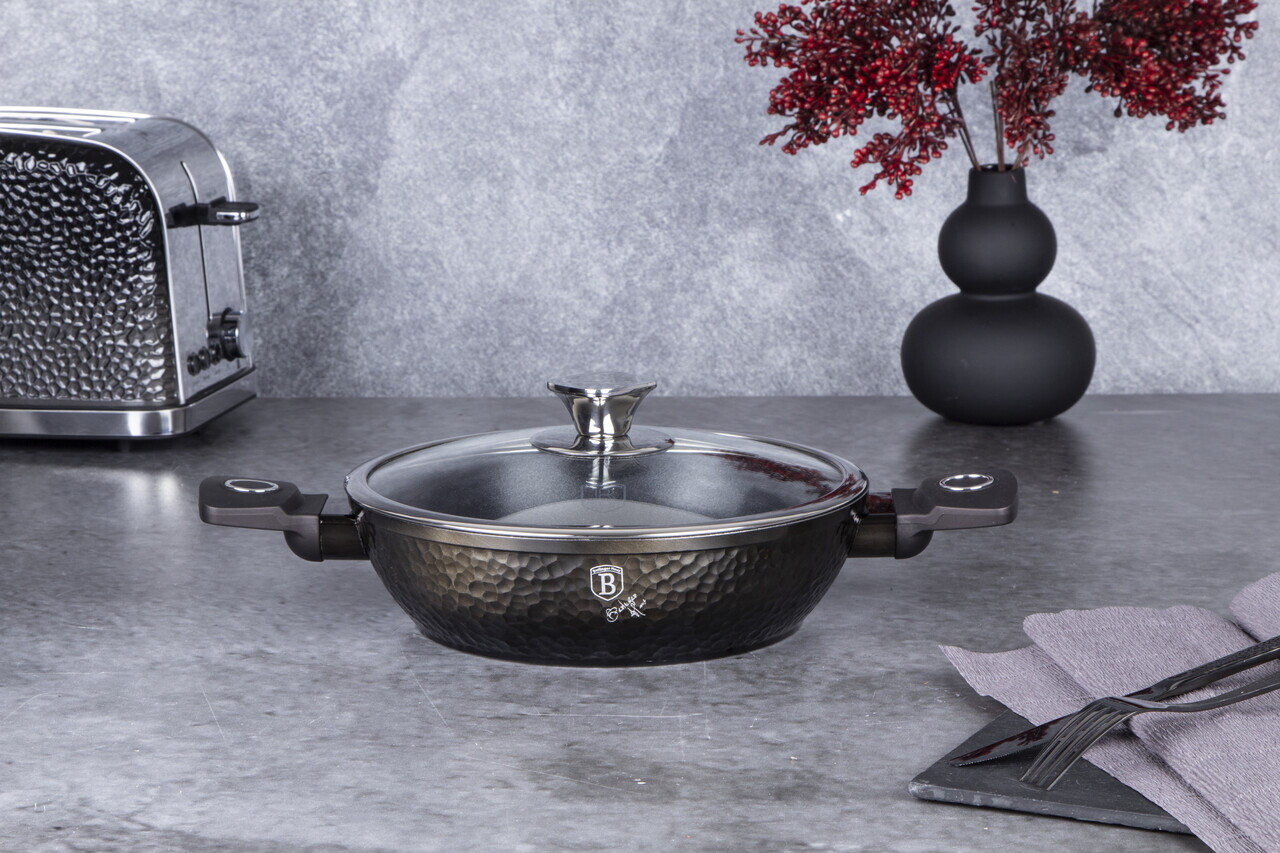 Oala cu capac Berlinger Haus, Primal Gloss, 24 cm, 2.3 L, aluminiu forjat, negru - imagine 11