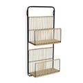Raft de perete Gunner , Versa, 32 x 12 x 68 cm, ratan/metal