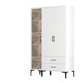 Dulap pentru haine, Hommy Craft, Kumsal PT, 120x47.5x201.4 cm, PAL, Alb