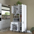 Dulap multifunctional, Rani, JE121, 100x198.6x40 cm, PAL, Alb