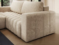 Coltar extensibil stanga 4 locuri ELTAP, Bon-01, Bonett, 250x175x92 cm, lemn/poliester, bej inchis
