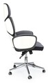 Scaun de birou Armstrong, Bizzotto, poliuretan/otel cromat, gri inchis