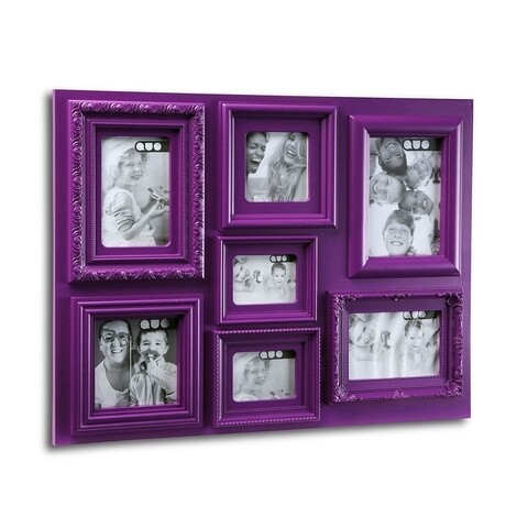 Rama foto Melody, Versa, 7 fotografii, 47x53 cm, plastic, violet
