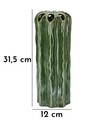 Vaza decorativa Tall Cactus, Mauro Ferretti, 12x31.5 cm, ceramica, verde