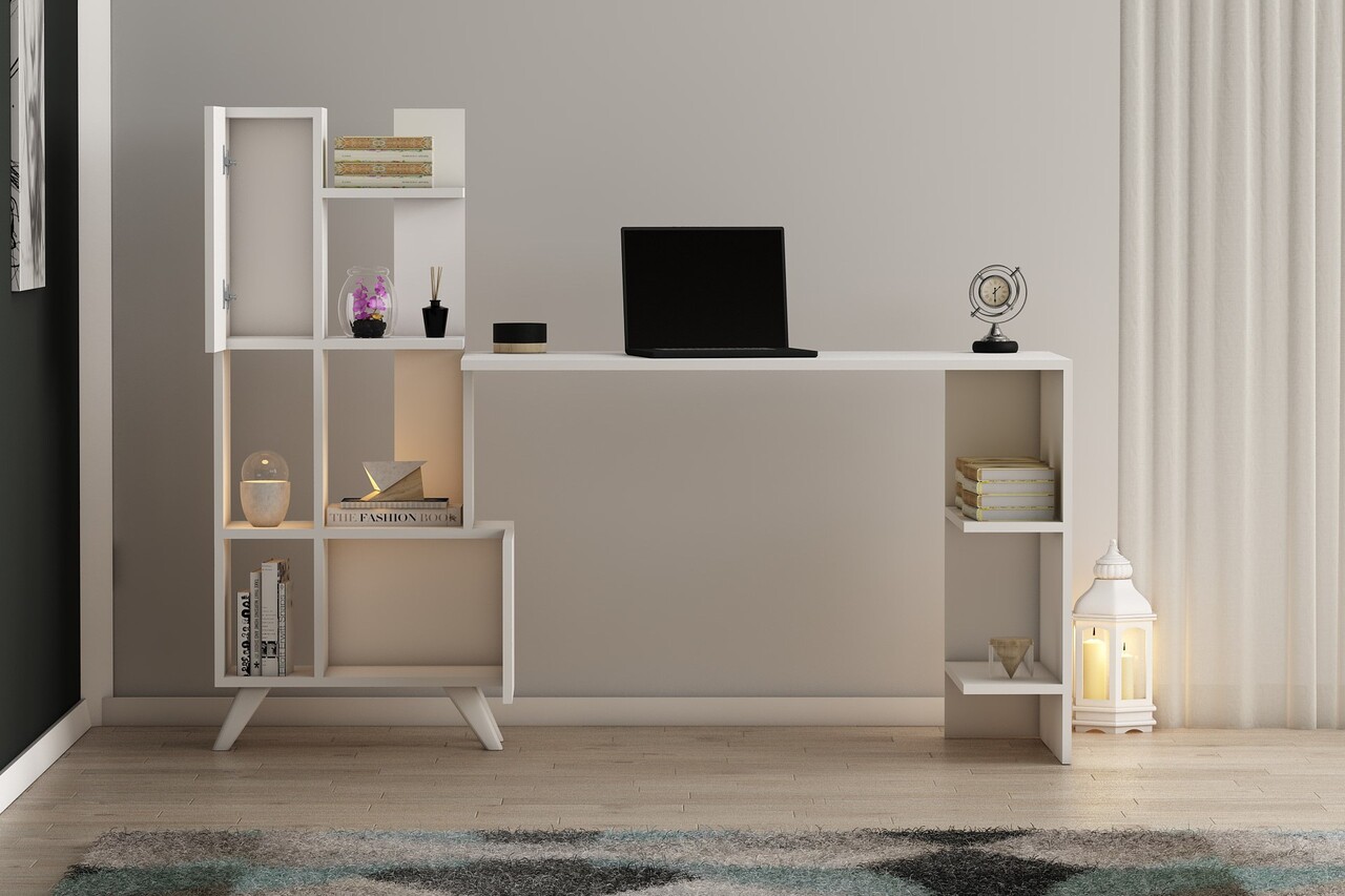 Birou, Coraline, Alis, 120x73x60 cm, PAL, Alb - 1 | YEO