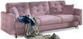 Canapea extensibila 3 locuri ELTAP, Ask02, Asgard, 233x92x93 cm, lemn/poliester, roz