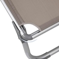 Sezlong pliabil cu parasolar, Songmics, 55x193x31 cm, max 150 kg, aluminiu/tesatura sintetica, maro