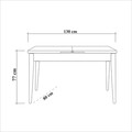 Set masa cu 2 scaune si 2 banchete, Vella, Vina, pal melaminat, alb/antracit