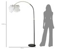 Lampadar Plur, Mauro Ferretti, 1 x E27, 40W, 100x100x150 cm, fier/marmura, alb/negru