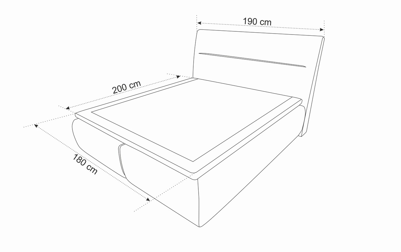 Pat Matrimonial, Bergen Memory, 180x200 Cm, Cu Spatiu Pentru Depozitare, Roz Pudra