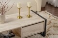 Masuta de cafea, Kalune Design, Haldizen, Travertin / Negru