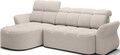 Coltar extensibil stanga 3 locuri ELTAP, Beneth, 301x185x115 cm, lemn/poliester, bej