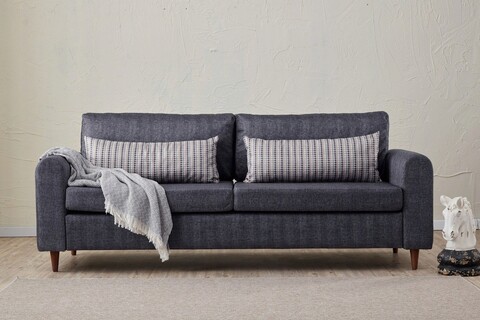 Canapea 3 locuri, balcab home, 825blc2845, lemn de brad, antracit