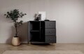 Comoda ADRK, Tili 1D 3S 3P, 100.2x40.8x95 cm, PAL laminat, negru