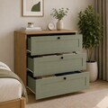 Dulap, Hanah Home, Lucas 1600-238, 80x73.5x42.5 cm, Nuc / Verde