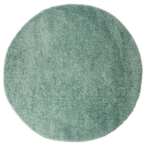 Covor Shaggy Boega, Decorino, 160x160 cm, polipropilena, turcoaz