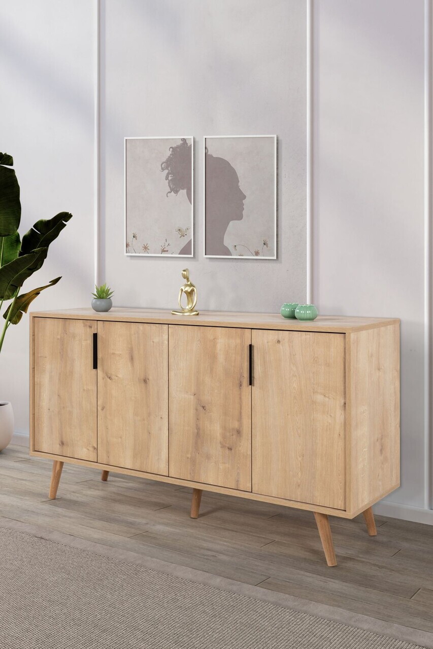 Consola, Hanah Home, Sırma 4514, 150x82x44 cm, PAL, Maro — imaginea 3