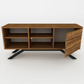 Comoda TV, Decorotika, North, 130x38.6x58.6 cm, Nuc negru