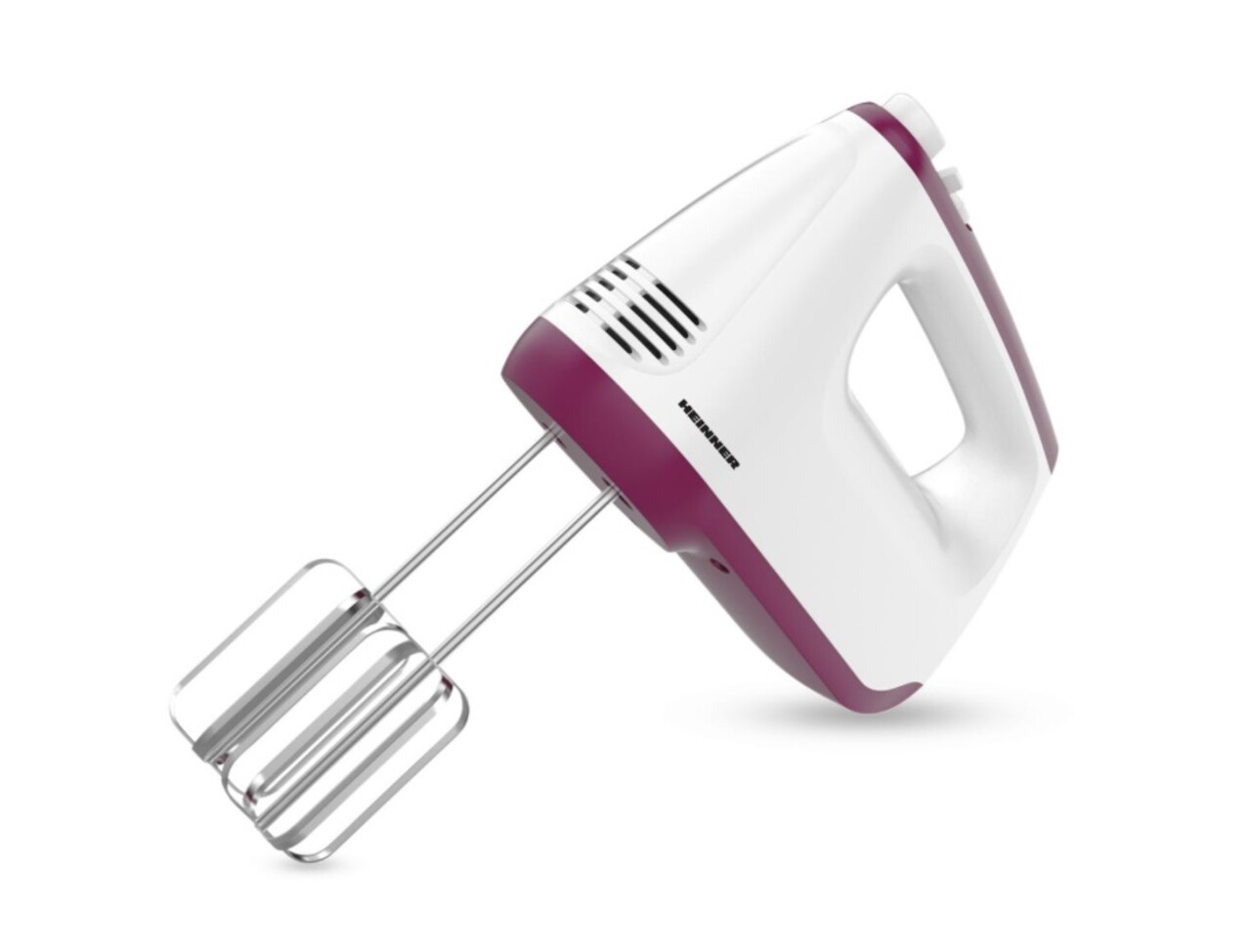 Mixer de mana Heinner, 400W, alb/visiniu — imaginea 3