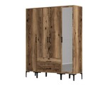 Dulap pentru haine, Hommy Craft, Kumsal STR, 160x47.5x201.4 cm, PAL, Maro