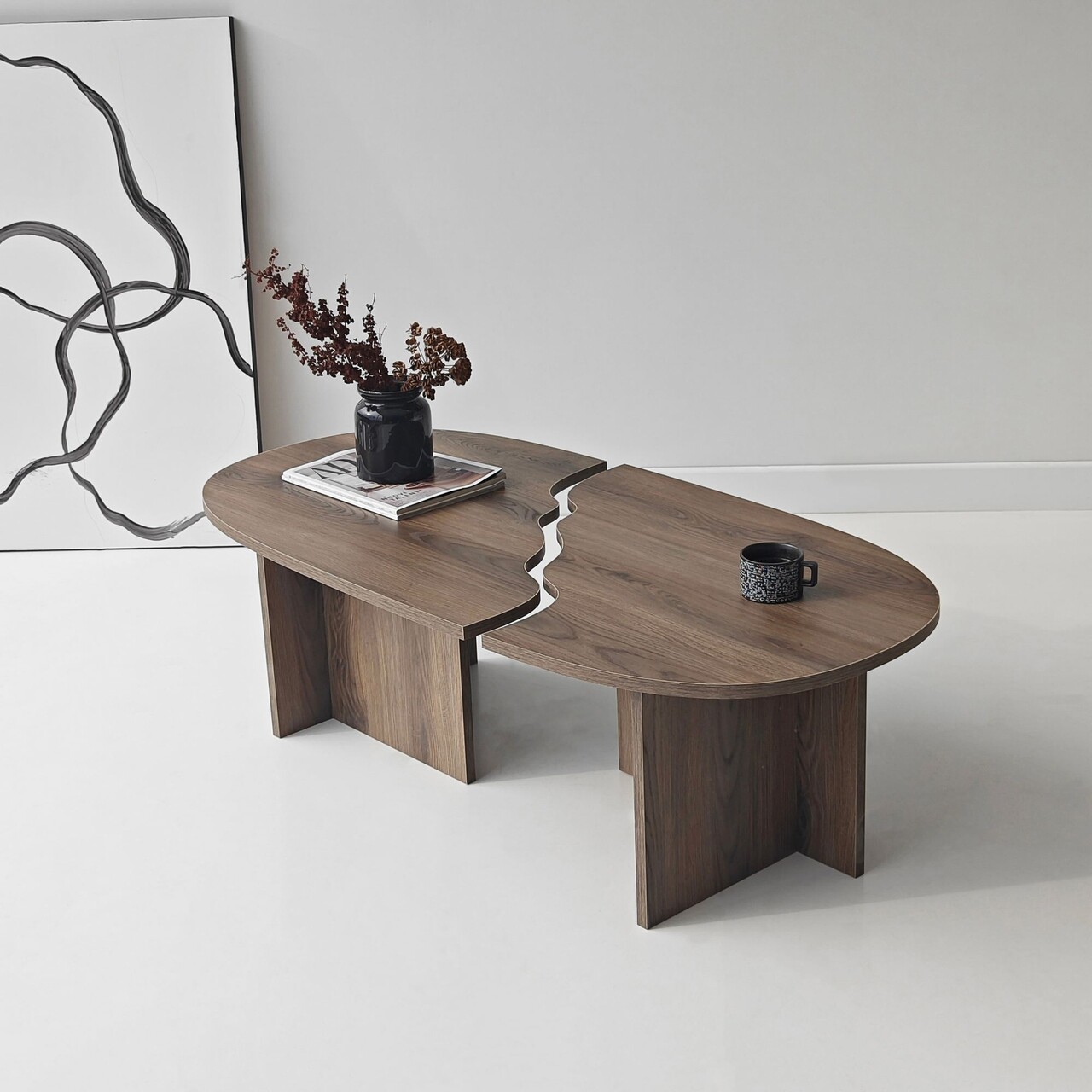 Masuta de cafea, Hanah Home, Missisipi, 120x38x60 cm, Maro - view 3