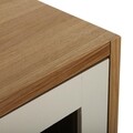 Vitrina cu 2 sertare si 1 usa Chess, Versa, 35 x 40 x 116 cm, lemn de pin/MDF, maro