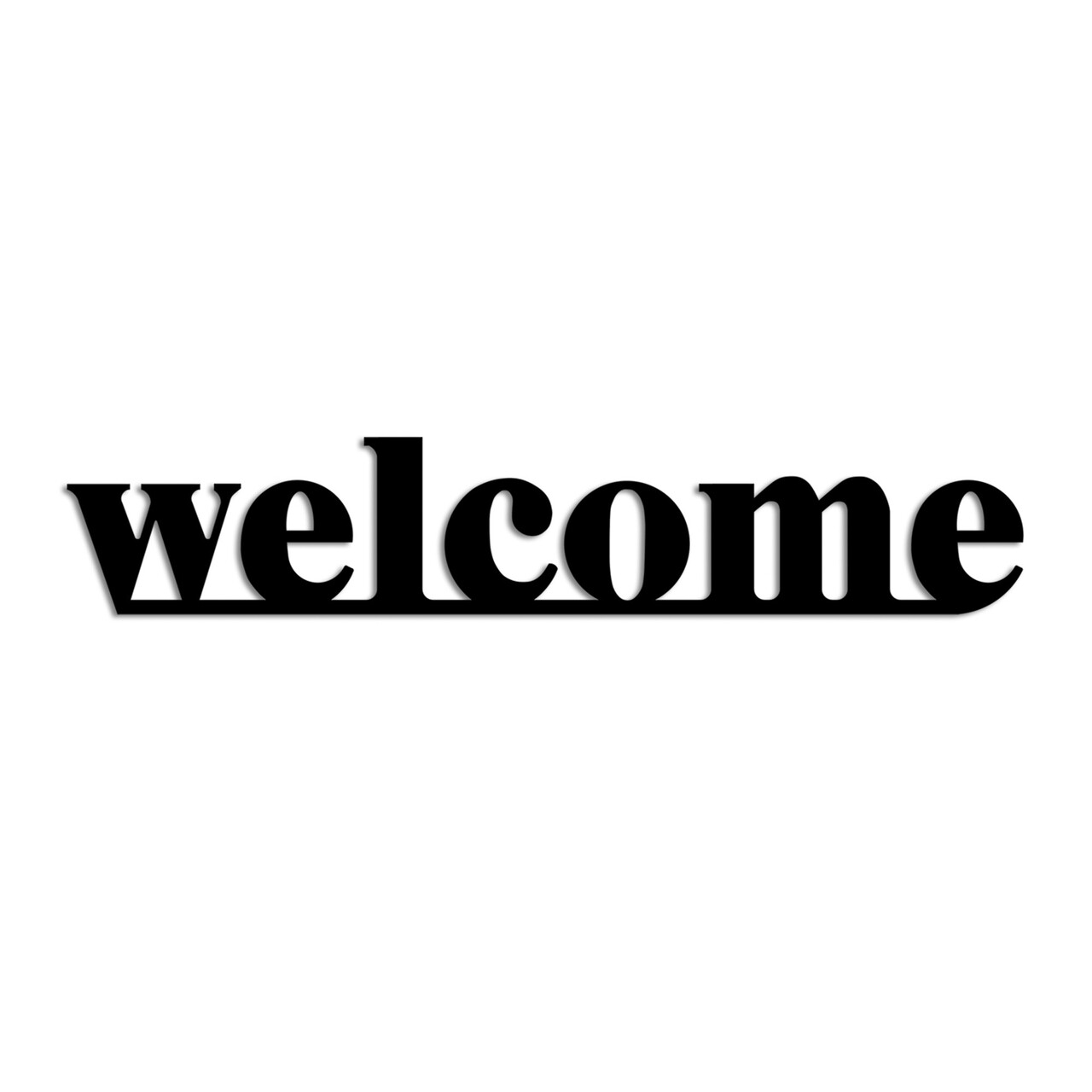 Decoratiune de perete, Welcome, 70 x 13 cm, Negru - view 5