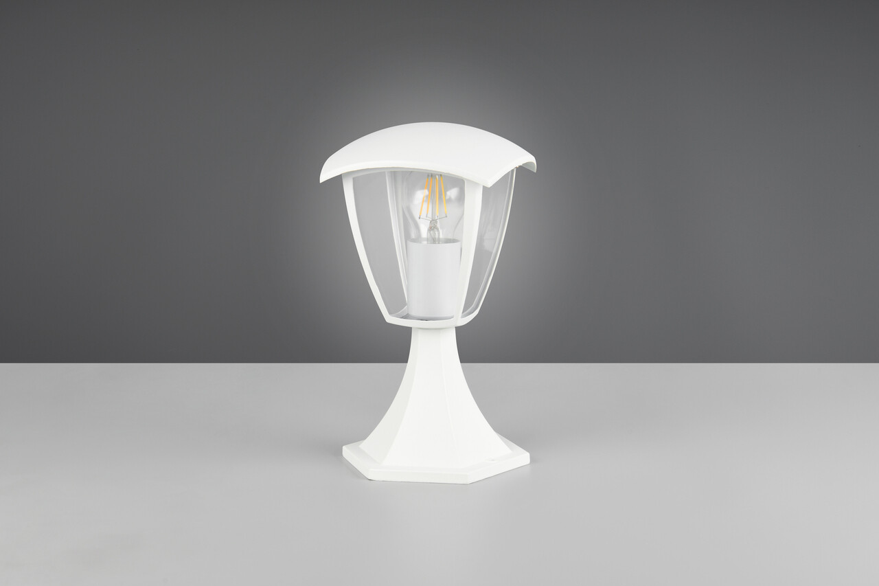 Lampadar de exterior Venta, TRIO, 17x17x30 cm, 10W, 1x E27, aluminiu, alb mat