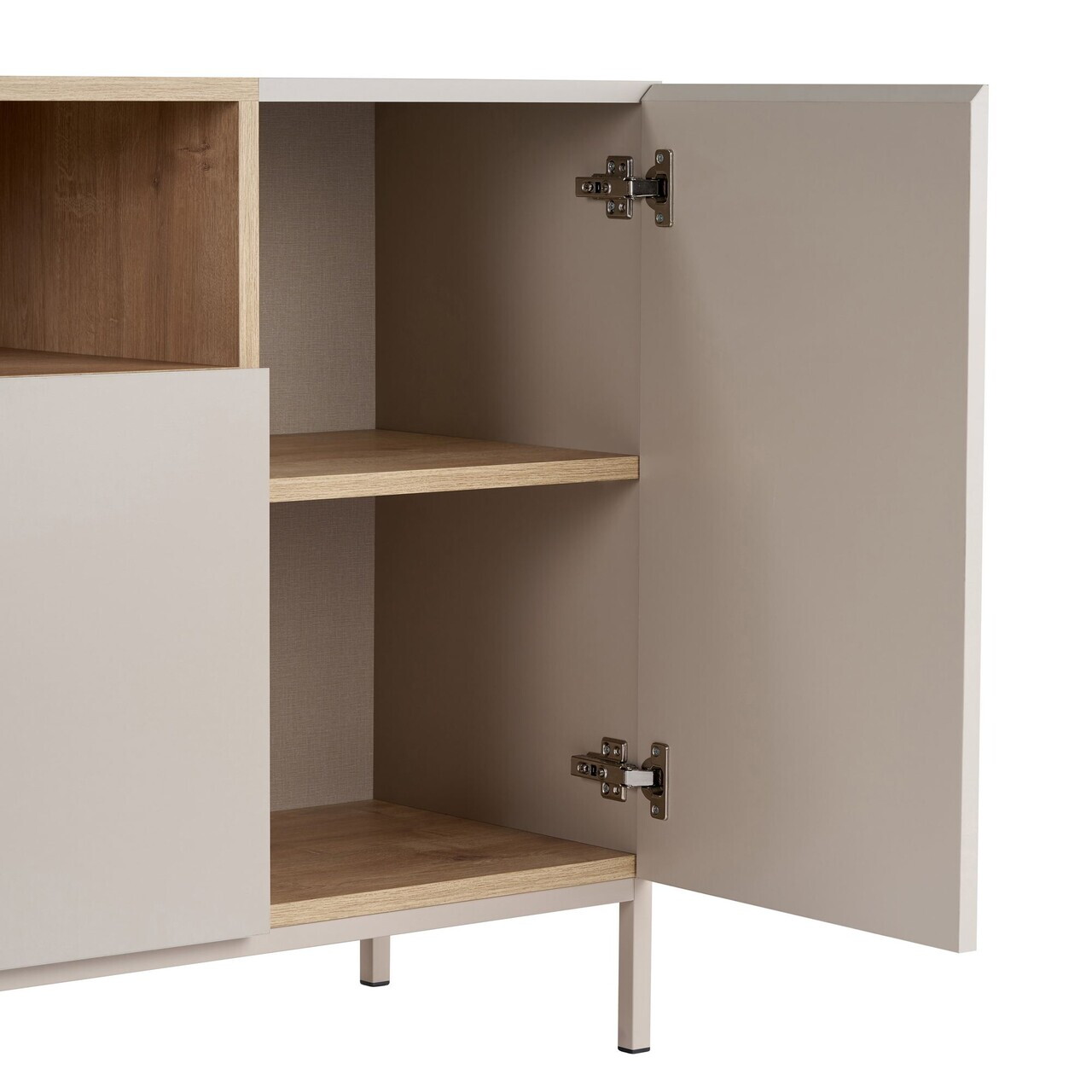 Consola, Nordure, Rialto, 160x80x40 cm, PAL, Gresie / Stejar Safir — imaginea 7