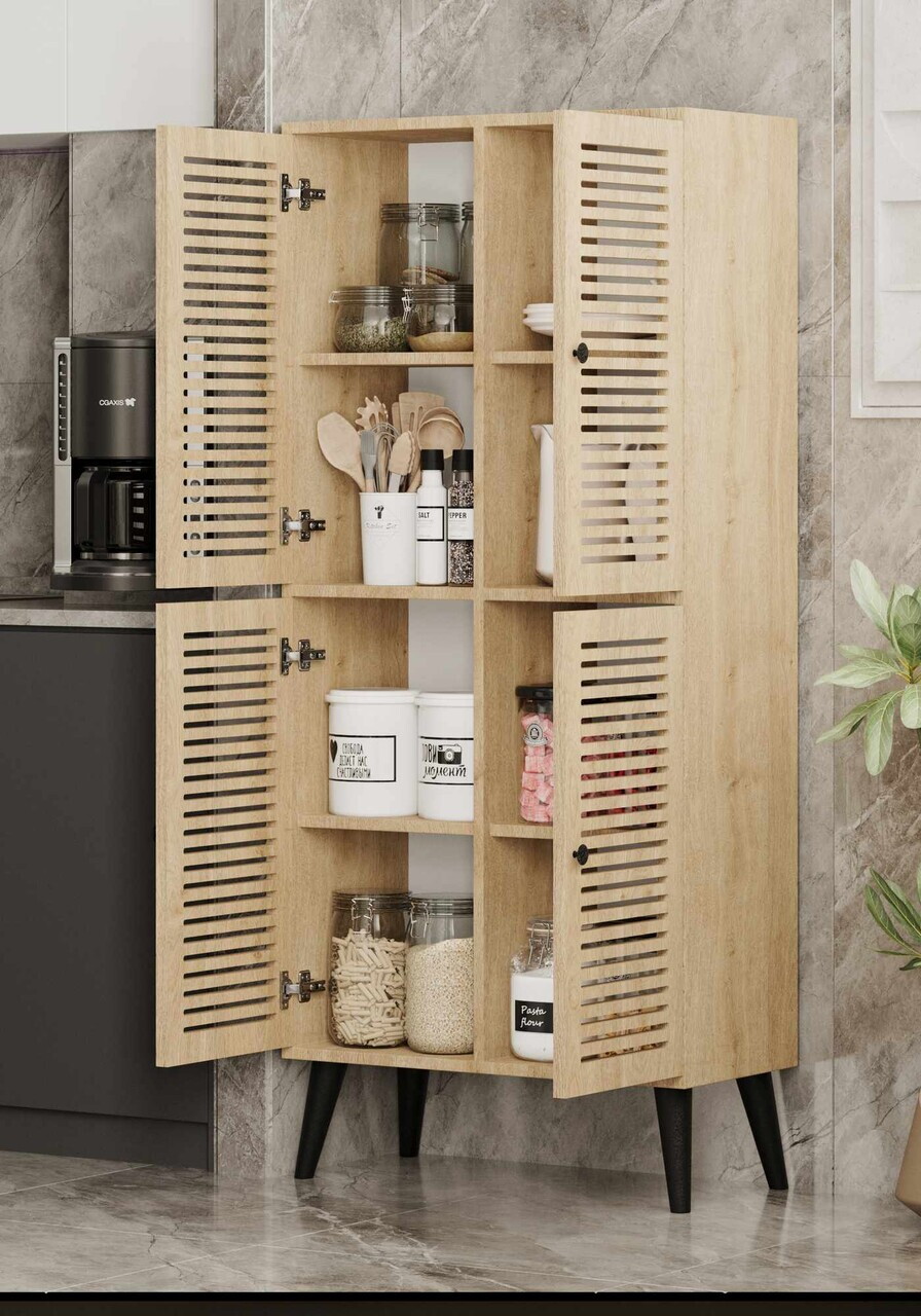Dulap multifunctional, Hanah Home, Deneb, 70x160x33 cm, MDF, Maro - view 3