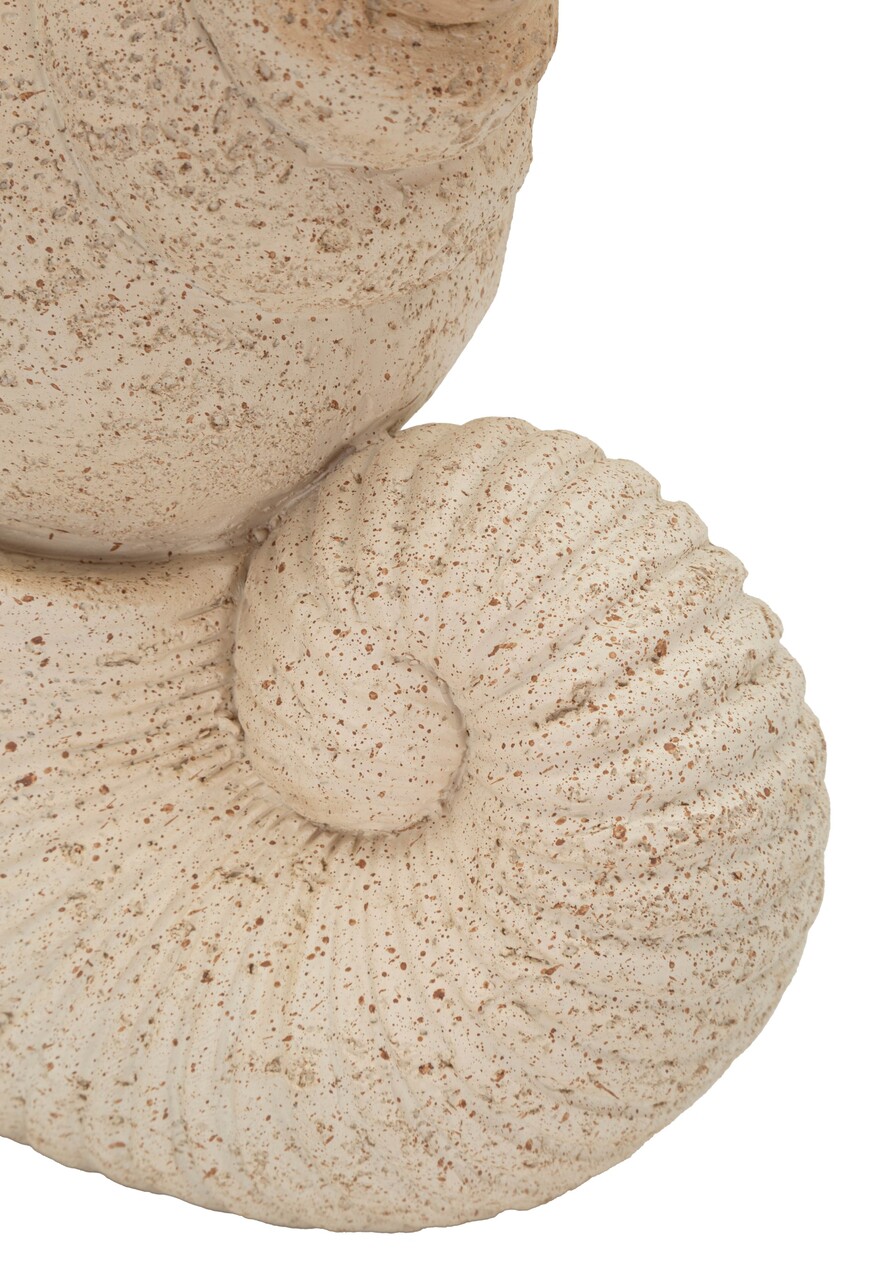 Decoratiune, Mauro Ferretti, Shell, 17.2x10x30.2 cm, polirasina, bej - imagine 4