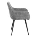 Scaun Satori Pop, Homla, 58x62x79 cm, poliester/metal, gri/negru