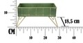 Cutie decorativa Glam, Mauro Ferretti, 28 x 18.5 x 14.5 cm, fier, verde