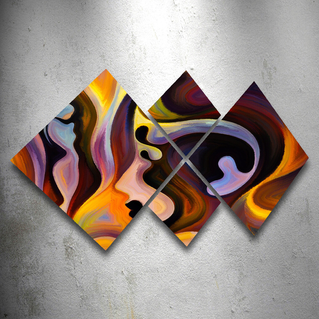 Set 4 tablouri decorative, 4MDF248687593, MDF, Imprimat UV, Multicolor - 1 | YEO