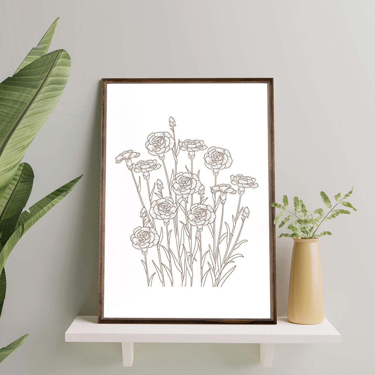 Tablou decorativ TD055 Lemn Desenat manual Natural