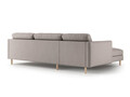 Coltar stanga 4 locuri, Eden, Micadoni, 286x150x90 cm, catifea, gri beton