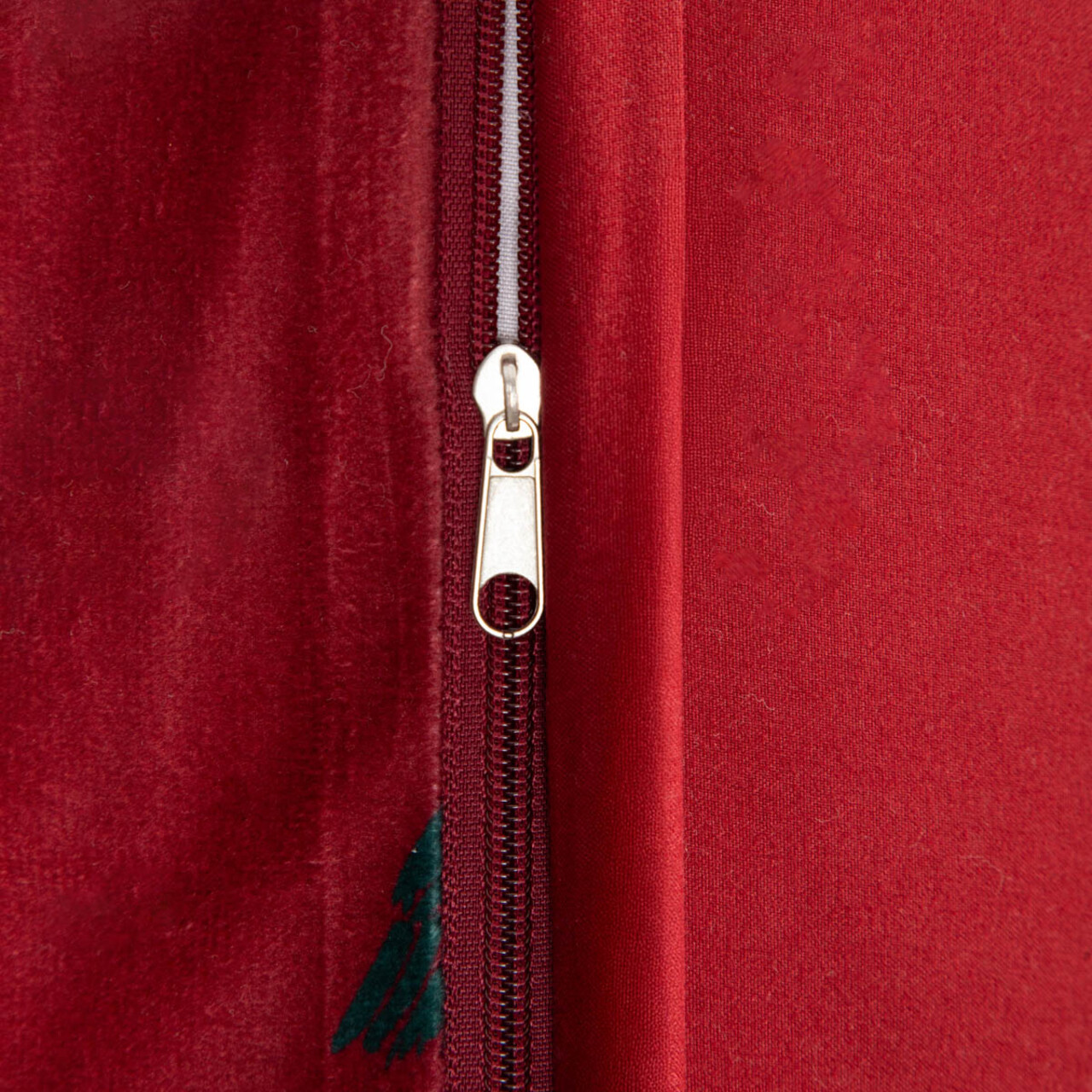 Lenjerie de pat King Size, Festa, Homla, 3 piese, 200x220 cm, poliester, rosu/verde
