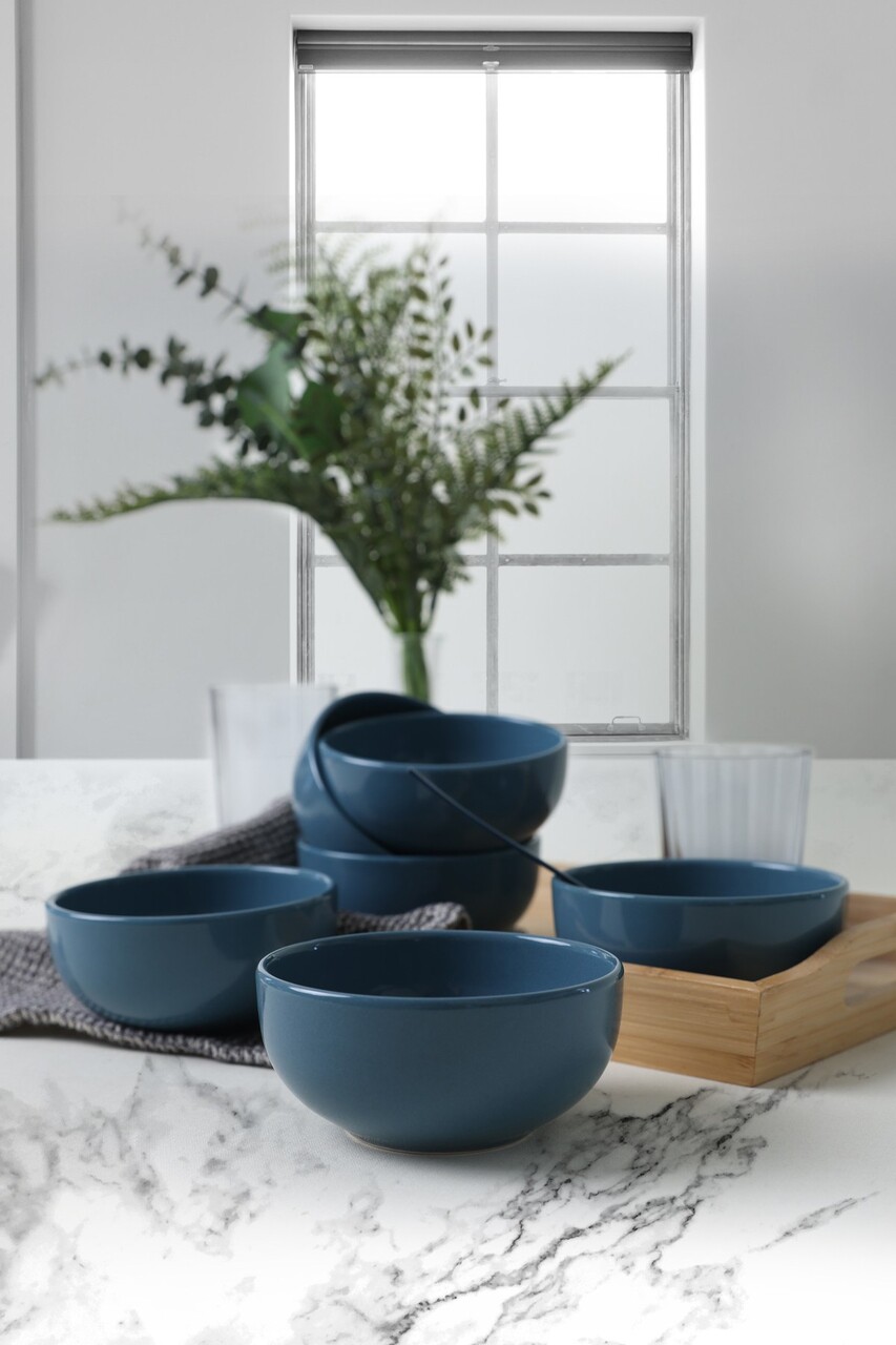 Set boluri ceramice (6 bucăți), L'essentiel Maison, 275KRM2351, Antibacterian, Albastru - view 3