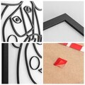 Tablou decorativ, Madame Nose, Dimensiune: 20 x 25 cm, Alb/Negru
