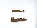 Comoda TV cu raft, Puqa Design, Elda, pal melaminat, alb/nuc