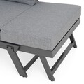 Pat de zi gradina/terasa, Haga, L.123 l.74 H.29.5/73, aluminiu, antracit/gri