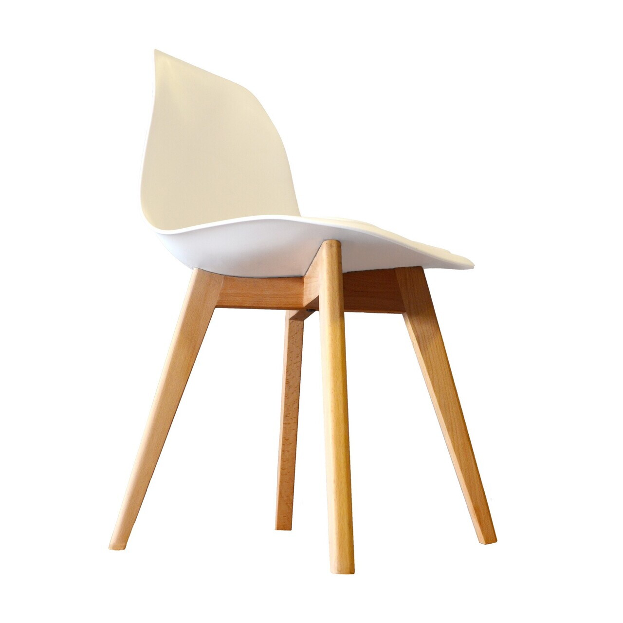 Set scaune 4 piese, Hanah Home, SND3016-4BYZ, CARPEN, Alb / Stejar — imaginea 2