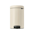 Cos de gunoi cu pedala, Brabantia, NewIcon, 12 L, 33.8x25.1x41.1 cm, otel, bej
