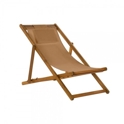 Sezlong, dkd home, 55 x 110 x 85 cm, salcam/bumbac, maro