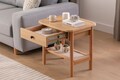 Noptiera, Howard, Daisy Drawer, 55x55x45 cm, MDF , Natural/Lemn
