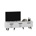 Comoda TV, Olivia, Asimo, 150 x 45 x 35 cm, pal melaminat, alb